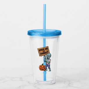 Halloween Humor Zombie Bonbons Acrylic Tumbler