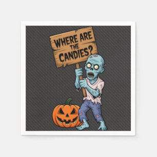 Halloween Humor Zombie Bonbons Napkin