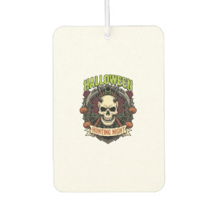 Halloween Hunting Night Horned Skull Roses Pumpkin Car Air Freshener