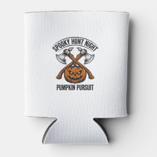 Halloween Hunting Shirt With Pumpkin Axes_1 Can Cooler