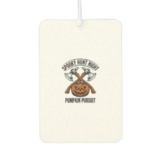 Halloween Hunting Shirt With Pumpkin Axes_1 Car Air Freshener