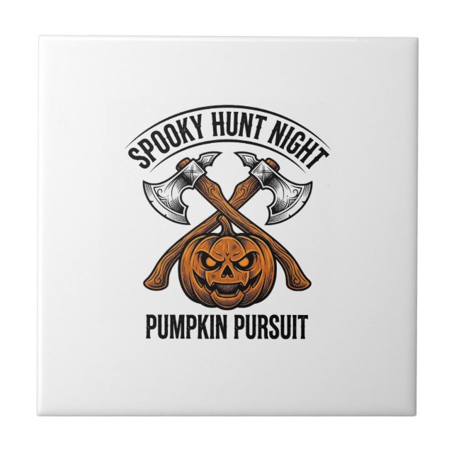 Halloween Hunting Shirt With Pumpkin Axes_1 Tile (Front)