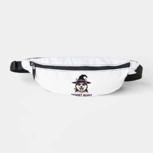 Halloween Husky Shirt Witch Dog Vintage Graphic Bum Bags