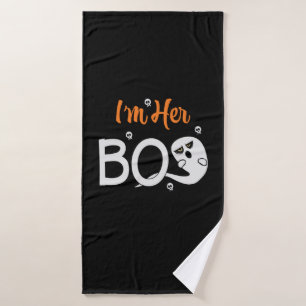 Halloween I Am Her Boos Birthday Bath Towel