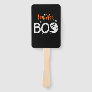 Halloween I Am Her Boos Birthday Hand Fan