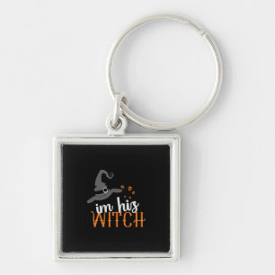 Halloween I Am His Witches Birthday Key Ring