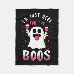 Halloween I Am Just Here For The Boos Fleece Blanket