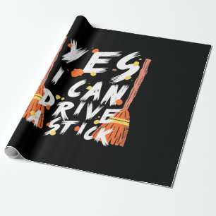 Halloween I Can Drive A Stick Wrapping Paper