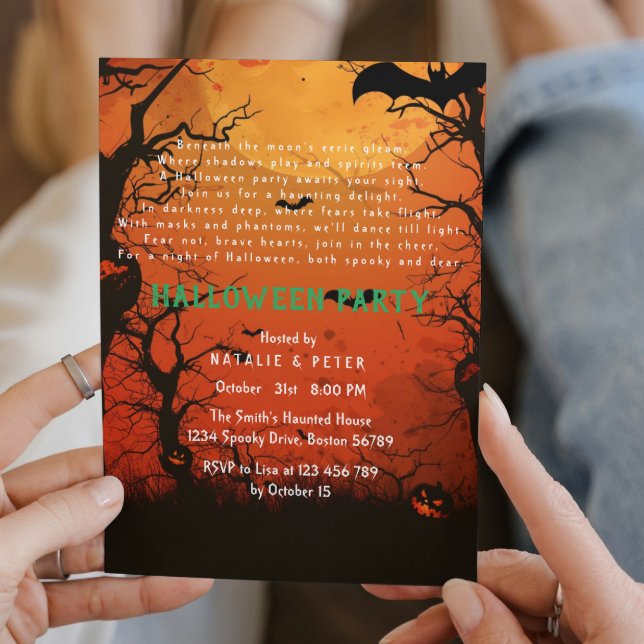 Halloween I Dark Forest Poem  Invitation (Creator Uploaded)