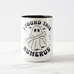 Halloween I Found This Humerus Ghost Shirts  Two-Tone Coffee Mug