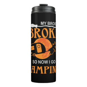 Halloween I Go Camping Birthday Thermal Tumbler