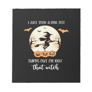Halloween I Just Took A DNA Test Birthday Notepad