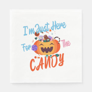 Halloween I m Just Here For The Boos Napkin