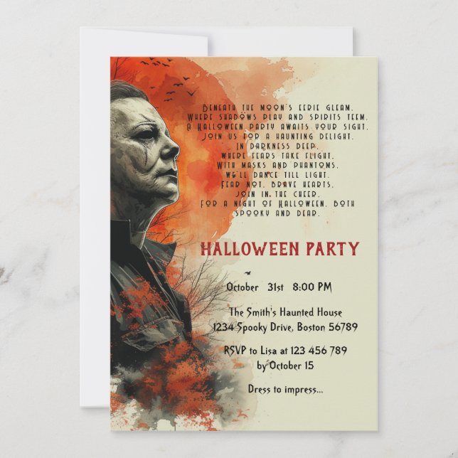 Halloween I Poem Invitation (Front)