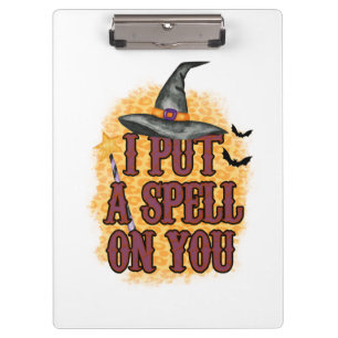 Halloween I Put A Spell On You Birthday Clipboard