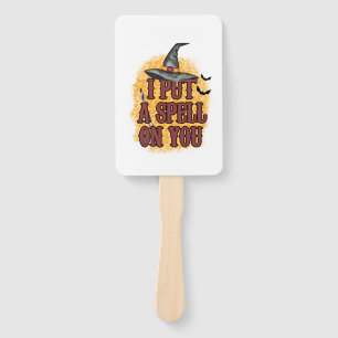 Halloween I Put A Spell On You Birthday Hand Fan