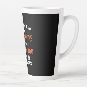 Halloween I Spell On You And Read Books Birthday Latte Mug