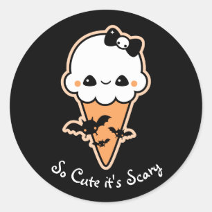 Halloween Ice Cream Cone Classic Round Sticker