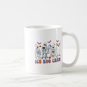 Halloween Icu Nurse Retro Icu Boo Crew Boo Ghosts Coffee Mug