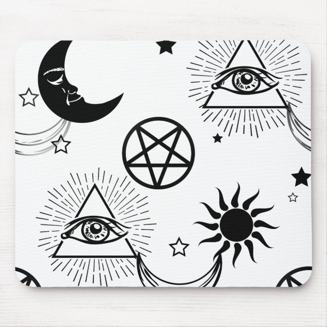 halloween illuminati eye mouse pad (Front)