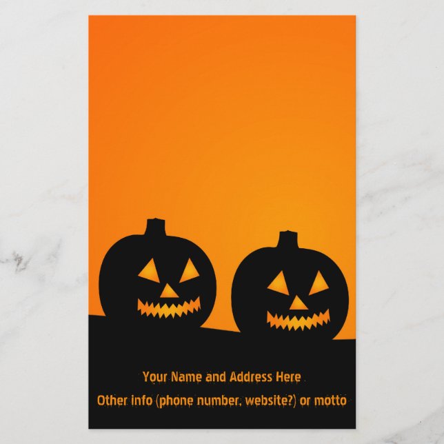 Halloween Illustration Stationery (Front)