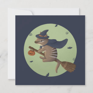 Halloween Illustration: Wizard Numbat Invitation