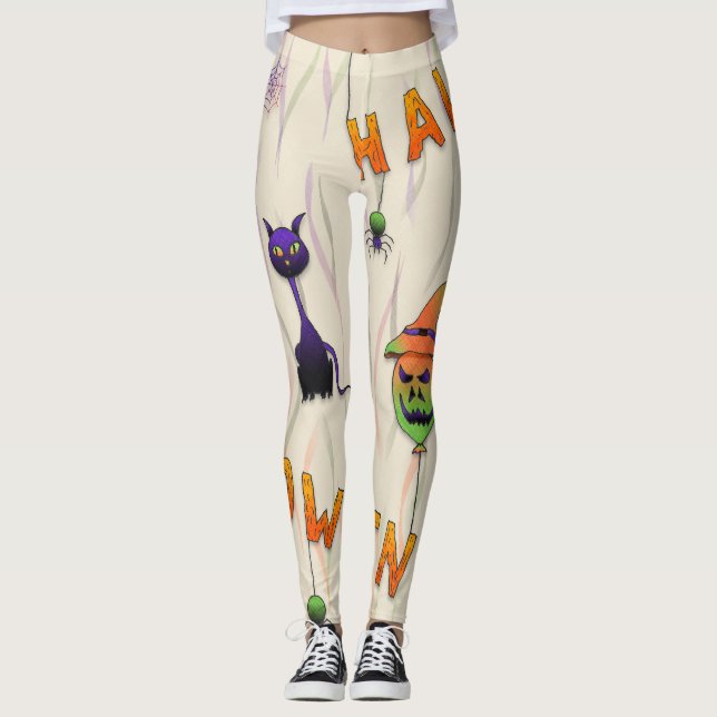 Halloween Illustrations Leggings (Front)
