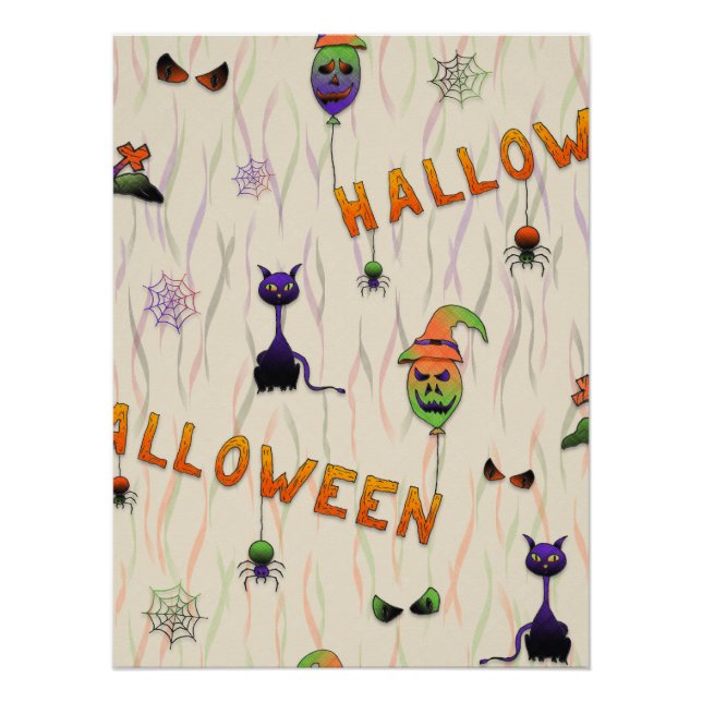 Halloween Illustrations Poster (Front)