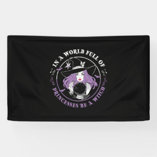 Halloween In A World Full Of Witches Birthday Banner
