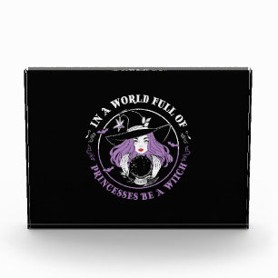Halloween In A World Full Of Witches Birthday Photo Block