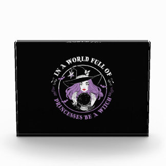 Halloween In A World Full Of Witches Birthday Photo Block