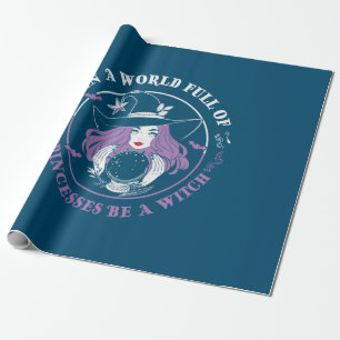 Halloween In A World Full Of Witches Birthday Wrapping Paper
