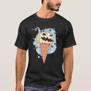 Halloween In August Funny Spooky Pumpkin Summer Ic T-Shirt