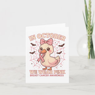Halloween In October We Wear Nk Breast Cancer Awar Card