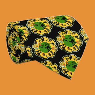 Halloween in the Round Tie