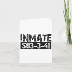 Halloween Inmate Jail Costume Kids  Card