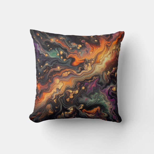 Halloween Inspired / Creek / Puddle Pour Throw Cushion (Front)