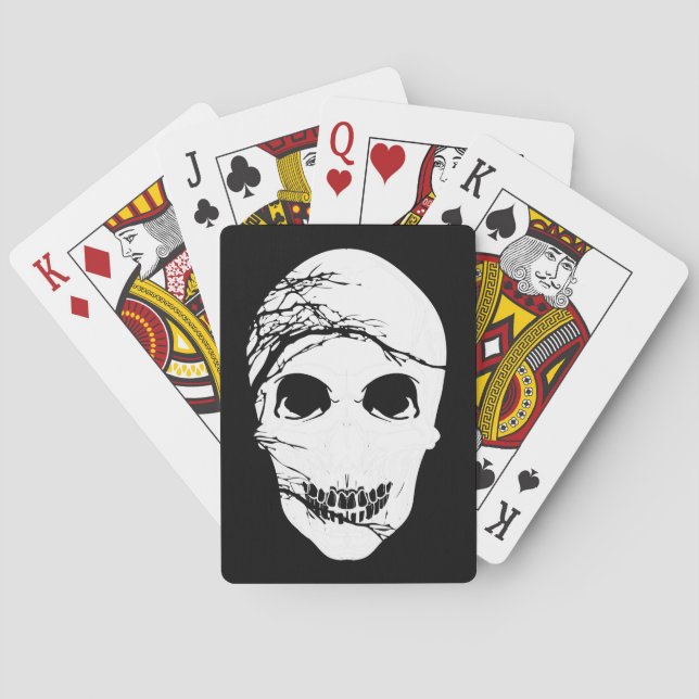 Halloween Inspiried Skull Playing Cards (Back)
