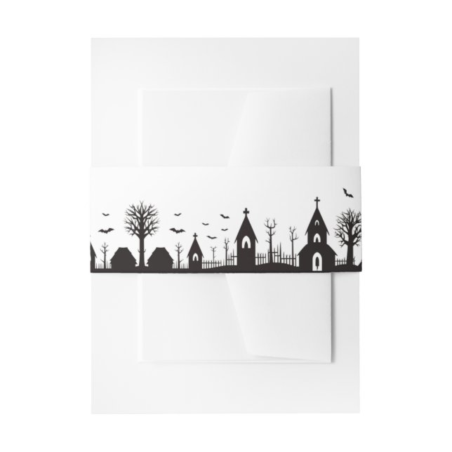 Halloween Invitation Belly Band (Front Example)