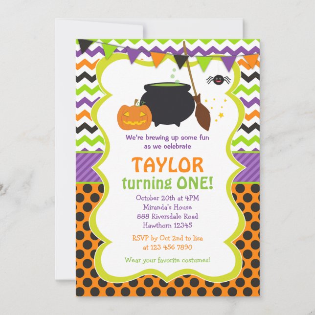 Halloween Invitation / Halloween Birthday Invite (Front)