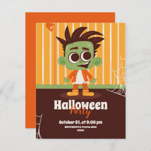 Halloween invitation with zombies