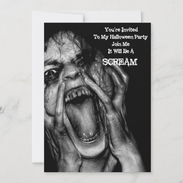 Halloween  Invitations Scream (Front)
