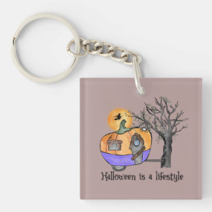 Halloween Is A Lifestyle   Camper   Trailer Key Ring