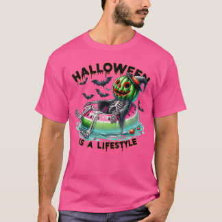 Halloween Is A Lifestyle Ghost Summerween Funny Su T-Shirt