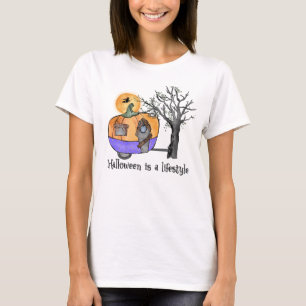 Halloween Is a Lifestyle – Pumpkin Camper Van T-Shirt