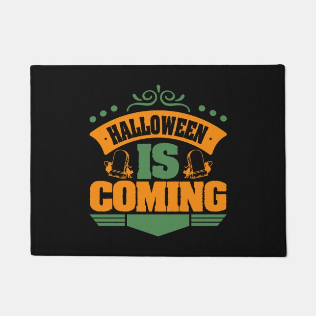 Halloween Is Coming      Doormat (Front)