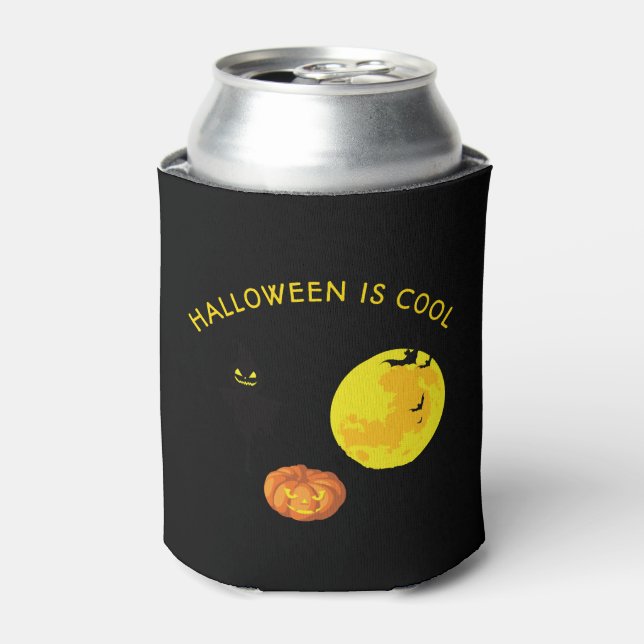 Halloween is cool can cooler (Can Front)