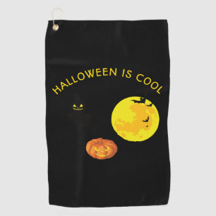 Halloween is cool golf towel