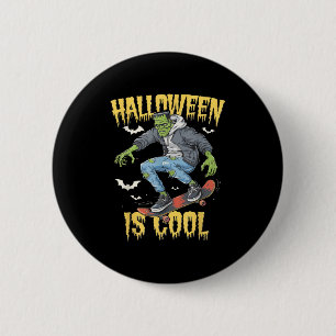Halloween Is Cool Women Men Frankenstein Monster  6 Cm Round Badge