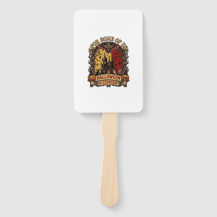 Halloween Is Everyday Haunted House Bats Pumpkins_ Hand Fan